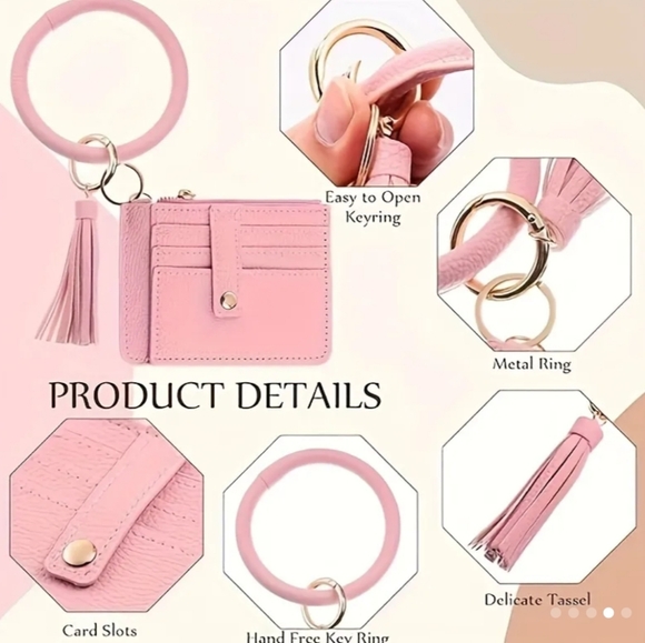 Wristlet Leather Keychain wallet (1 of 2) Black one has been sold - Picture 3 of 3